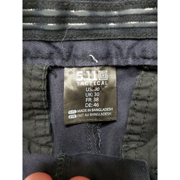 5.11 Tactical Men's Dark Navy Blue Workwear Double Knee Cargo Pants Size 30x30 - Picture 6 of 9